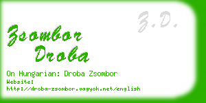 zsombor droba business card